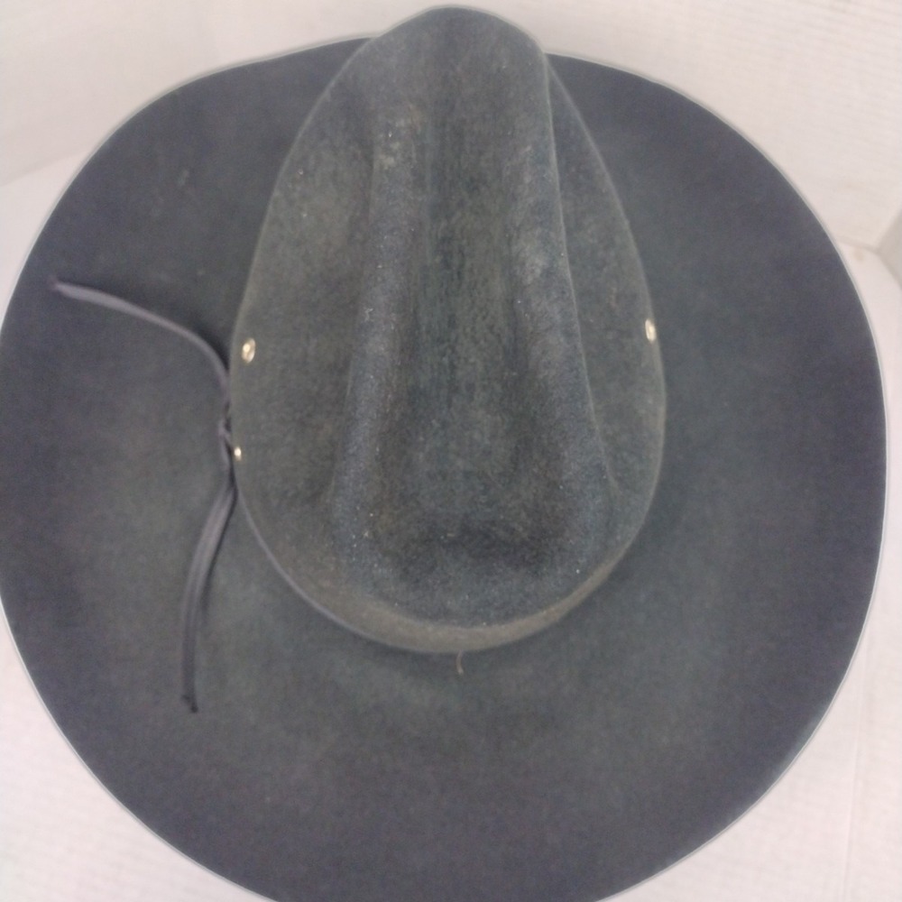 Resistol 4X Beaver Felt Cowboy Hat Black Self Conforming Made in USA Size 6 3/4 - Picture 7 of 13
